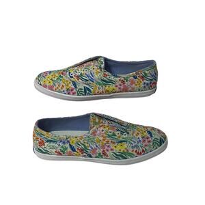 KEDS for RIFLE PAPER CO. Chillax Slip On Sneakers Multi Floral Print Sz 7 Preppy